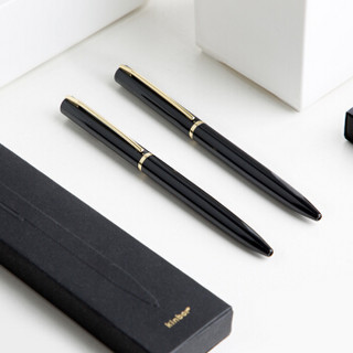 kinbor0.5mm中性笔黑色签字笔水性笔金属笔礼盒装DTD0003