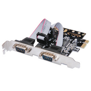 魔羯(MOGE)PCIEx1转2串口卡 MC2332 moschip芯片 COM口转接卡厂家配送