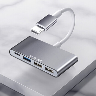 瓦力 USB-C转换器苹果电脑Macbook pro配件type c 扩展坞 type-c转usb转接头 华为MateBook13 hub集线器