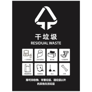 商品科力邦(kelibang) 垃圾桶分类标识不干胶贴 上海干湿分类标签贴纸