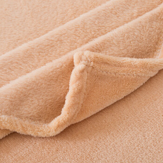 迎馨家纺 法兰绒毯子毛毯毛毯被冬天毛巾被单双人保暖床单办公室午睡毯儿童盖毯空调 初秋咖 150*200cm