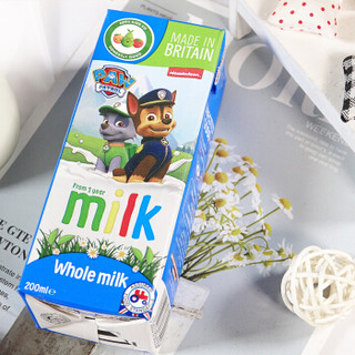 英国进口 Appy汪汪队儿童成长牛奶 高端全脂纯牛奶 早餐奶200ml*3盒