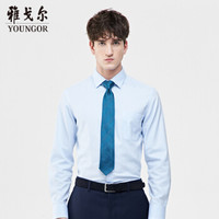 雅戈尔 衬衫男士 2019秋季青年男休闲正装衬衫 GLDP170001IBA 浅蓝 39