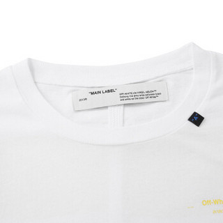 OFF WHITE  男士白色标志印花图案棉质圆领短袖T恤 OMAA038F191850100160 S码