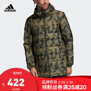 阿迪达斯官网 adidas 3S REV AOP 男装冬季户外双面中长款羽绒服FR6635 如图 S