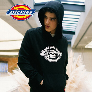 Dickies 情人节连帽卫衣男女同款logo印花抓绒上衣 卫衣男 DK007065  白色 M