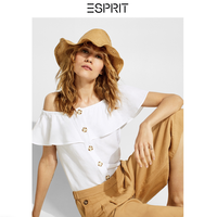 ESPRIT 埃斯普利特 059EE1F023 荷叶边一字露肩上衣