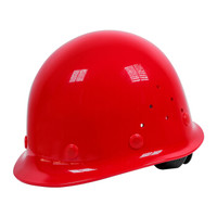 舜选 SHX-K1 圆顶安全帽ABS 工地 工程 工业 建筑 防砸 抗冲击 红色 1顶