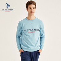 U.S. POLO ASSN. 卫衣男休闲多色美式休闲印花外套男时尚运动外装5191110001 天蓝色 M