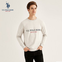 U.S. POLO ASSN. 卫衣男休闲多色美式休闲印花外套男时尚运动外装5191110001 灰色 M