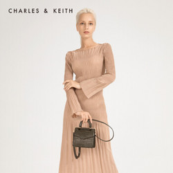 CHARLES＆KEITH CK2-50270355 女包复古翻盖手提单肩包