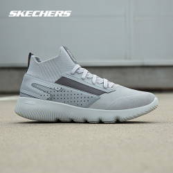 Skechers斯凯奇男鞋轻质缓震跑步鞋慢跑鞋反毛皮拼接运动鞋661015