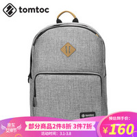 tomtoc电脑包男双肩包背包书包女大容量15.6寸macbook pro/air防盗旅行包 可发货 灰色 15.6英寸 *3件