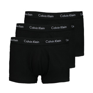 Calvin Klein 卡尔文·克莱 男士纯棉弹力低腰平角内裤套装NU2664 S,M,L,XL 黑色