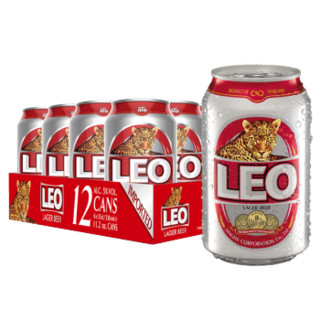 LEO豹王 泰国原装进口 纯麦啤酒  330ml*24听装