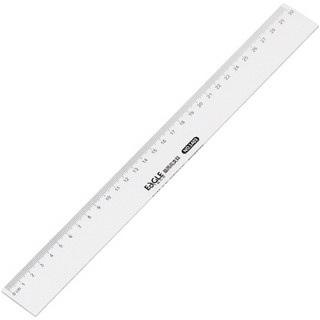 益而高（EaGLE）30cm透明直尺塑料测量刻度尺子 耐磨损办公学习绘图制图直尺 NO.1403