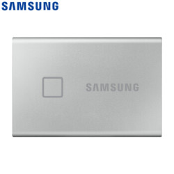 三星(SAMSUNG) 500GB Type-c移动硬盘 固态PSSD 指纹识别 T7 Touch时尚银MU-PC500S 读速高达1050MB/s