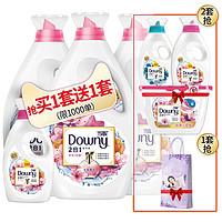 Downy 当妮 洁净柔顺2合1洗衣液套装 6.4kg *2件