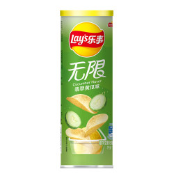 乐事 无限薯片 翡翠黄瓜味 104克*2罐 208克 休闲零食 膨化食品