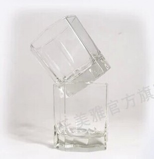 法国弓箭乐美雅 八角玻璃 水杯洋酒杯饮料杯直身杯200ml 6只装