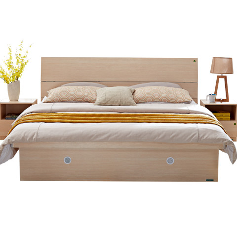 全友家居卧室家具现代简约木纹大床双人床高箱床储物床106302高箱箱体