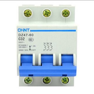 正泰（CHNT）DZ47-60 4P D20 小型断路器 电机用空气开关 过载空气开关 非家用