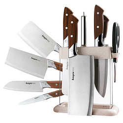 拜格BAYCO 六件套刀具厨房全套家用不锈钢锋利切片斩鸡鸭鱼骨水果厨房专用菜刀BD207