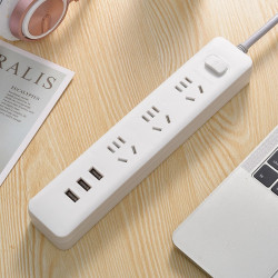 WOOKATE羽凯 USB插线板 三插位+3USB 1.6米