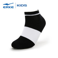 鸿星尔克（ERKE）童装夏季新品透气休闲袜 男童儿童运动袜61315012001 正黑/正白通用维尺码