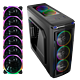 航嘉（Huntkey） 暗夜猎手2 ATX组装电脑侧透主机箱 送6个彩色风扇