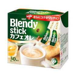 AGF Blendy系列 牛奶速溶咖啡 原味三合一 10g*30支 2件起售 *3件