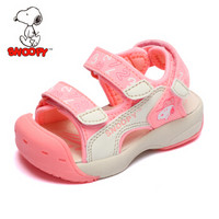 史努比（SNOOPY）童鞋儿童凉鞋 男童女童包头机能凉鞋 S812A5805粉色27