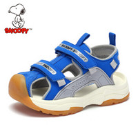 史努比（SNOOPY）童鞋男童凉鞋 夏季新款儿童凉鞋包头防踢男童机能凉鞋 S912A5811彩兰28