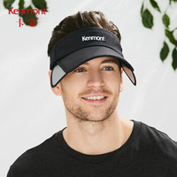 卡蒙(Kenmont)km-3675 夏季户外骑行帽子运动太阳帽男防紫外线遮阳帽透气空顶帽跑步 黑色 可调节(58cm)