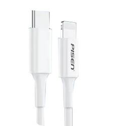 PISEN 品胜  苹果PD快充数据线20W USB-C/Type-C to Lightning充电器线  适用iPhone12ProMax/11/Xs/XR/8P 1米白