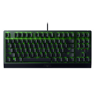 黑寡妇蜘蛛 X 竞技版 87键 有线机械键盘键盘 黑色 雷蛇绿轴 单光