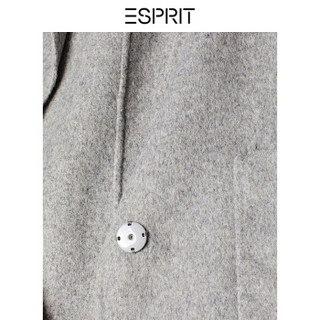 ESPRIT 埃斯普利特 女士中长款翻领毛呢外套 099EE1G096-040  浅灰 170/88A/M