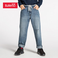 班尼路（Baleno）牛仔裤男 牛仔裤男直筒弹力潮流裤子88C02D 浅蓝色M