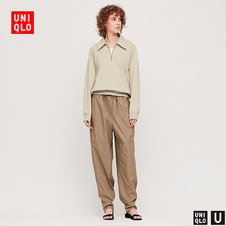 UNIQLO 优衣库 女士半拉链卫衣 424868 乳白色 L