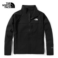 北面（The North Face ）2020春夏新品户外软壳男保暖防风防泼水夹克外套 49ER/JK3 黑色 XL码