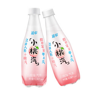 延中 小桃气 白桃味汽水 饮料 410ml*12瓶 整箱