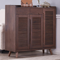 JIAYI 家逸 实木鞋柜家用门口玄关柜大容量多层木质鞋架收纳柜