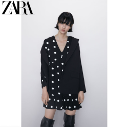 ZARA 04387247093 女士刺绣圆点连衣裙