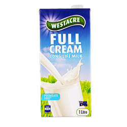 ALDI奥乐齐 WESTACRE全脂牛奶1L*12整箱装澳大利亚进口牛奶常温奶