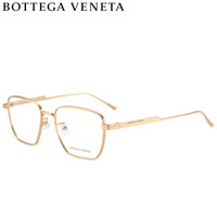 葆蝶家(BOTTEGA VENETA)眼镜框男 镜架 透明镜片金色镜框BV1015O 002 52mm