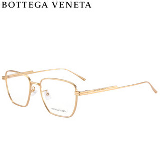 葆蝶家(BOTTEGA VENETA)眼镜框男 镜架 透明镜片金色镜框BV1015O 002 52mm