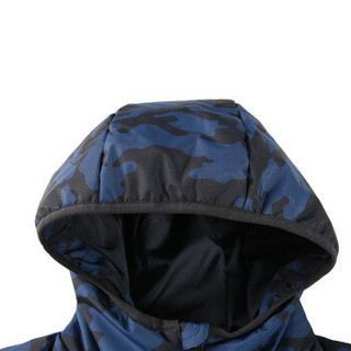 匹克（PEAK）男子连帽棉衣防风加厚保暖迷彩运动外套 DF594031 子夜蓝 M