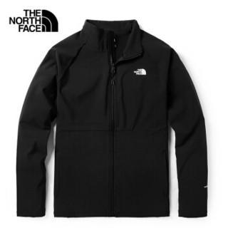 北面（The North Face ）2020春夏新品户外软壳女保暖防风防泼水夹克外套 49ET/JK3 黑色 L码