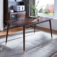 爱必居 实木餐桌 铜素橡胶木140*80*75cm