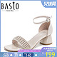 BASTO/百思图夏季女鞋贴膜皱漆牛皮革女皮凉鞋RXI02BL9+凑单品